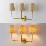 Aspen Traditional Coastal Scalloped Fabric Shade/Metal LED Vanity Light