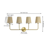 Aspen Traditional Coastal Scalloped Fabric Shade/Metal LED Vanity Light