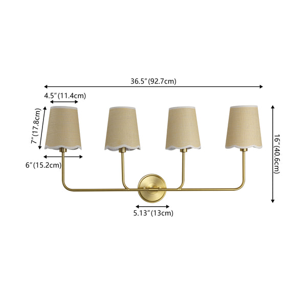 Dimension Image Brass Gold/Brown / 4-Light
