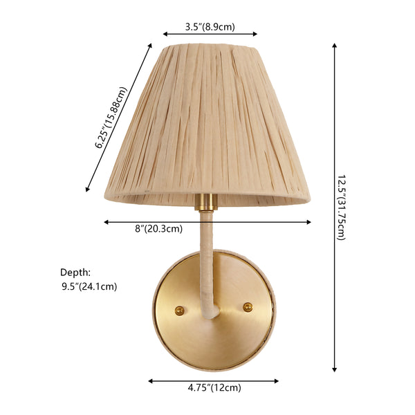 Dimension Image Beige/Brass Gold / 1 Sockets