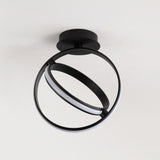 Nicole Modern Minimalist Aluminum Ring Integrated LED Semi Flush Mount