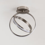 Nicole Modern Minimalist Aluminum Ring Integrated LED Semi Flush Mount