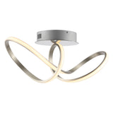 Chantelle 19.5" Modern Minimalist Aluminum Loop Integrated LED Semi Flush Mount