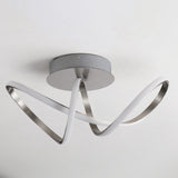 Chantelle 19.5" Modern Minimalist Aluminum Loop Integrated LED Semi Flush Mount