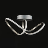 Chantelle 19.5" Modern Minimalist Aluminum Loop Integrated LED Semi Flush Mount