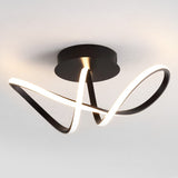 Chantelle 19.5" Modern Minimalist Aluminum Loop Integrated LED Semi Flush Mount