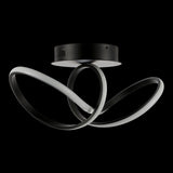 Chantelle 19.5" Modern Minimalist Aluminum Loop Integrated LED Semi Flush Mount