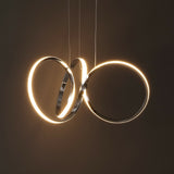 Mikeru 24" 1-Light Contemporary Minimalist Aluminum Ribbon Integrated LED Pendant