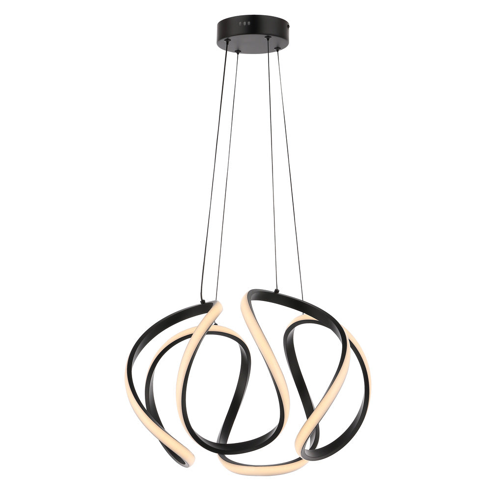 Euphoria 18.5" Contemporary Designer Aluminum/Iron Scribble Integrated LED Pendant Light