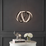 Euphoria 18.5" Contemporary Designer Aluminum/Iron Scribble Integrated LED Pendant Light