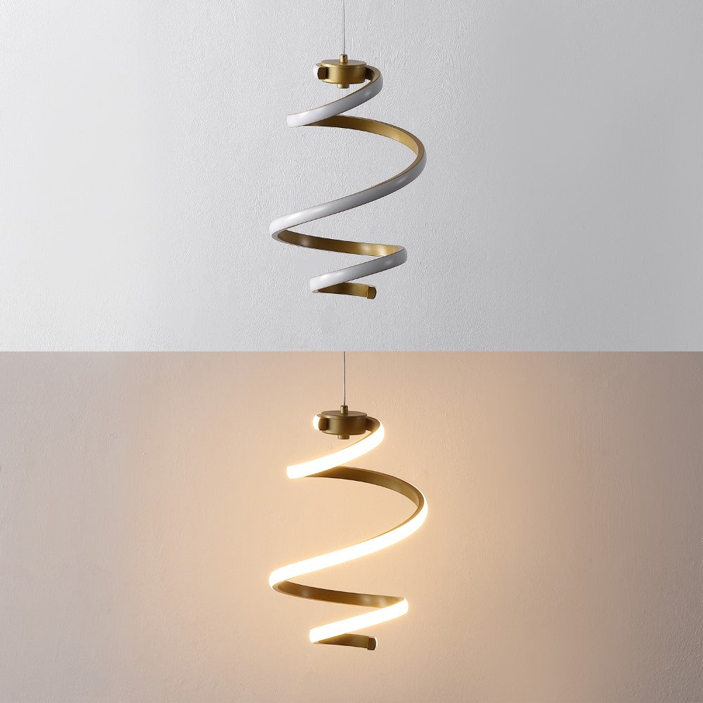 Whirl Modern Minimalist Aluminum/Iron Abstract Integrated LED Pendant