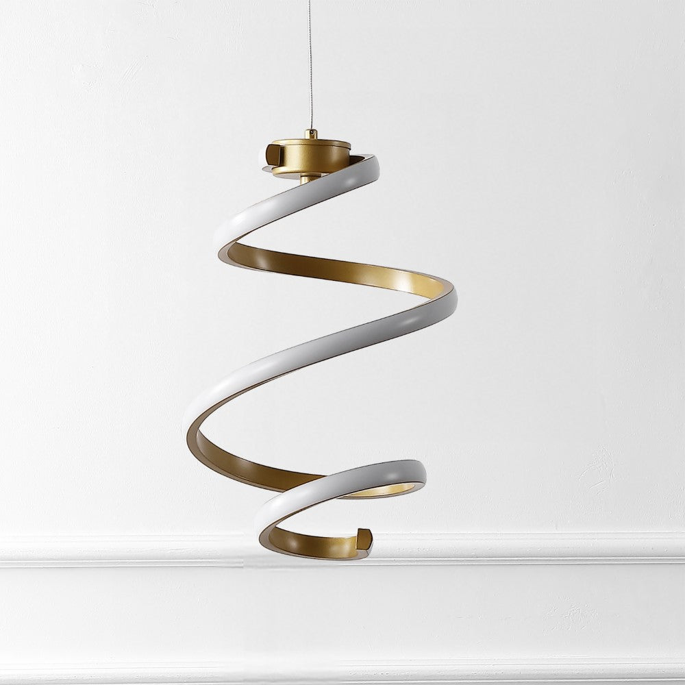 Whirl Modern Minimalist Aluminum/Iron Abstract Integrated LED Pendant