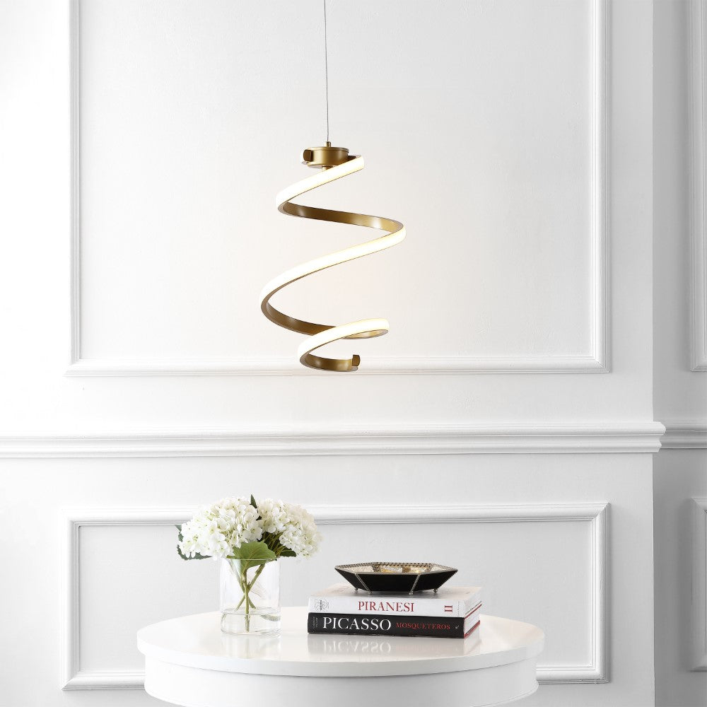 Whirl Modern Minimalist Aluminum/Iron Abstract Integrated LED Pendant