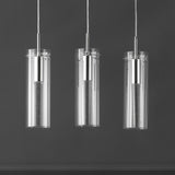 Mium Modern Style Iron/Crystal/Glass Integrated LED Linear Pendant