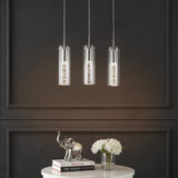 Mium Modern Style Iron/Crystal/Glass Integrated LED Linear Pendant