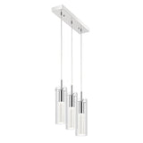 Mium Modern Style Iron/Crystal/Glass Integrated LED Linear Pendant