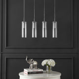 Mium Modern Style Iron/Crystal/Glass Integrated LED Linear Pendant