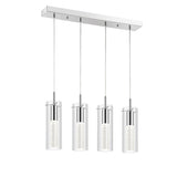 Mium Modern Style Iron/Crystal/Glass Integrated LED Linear Pendant