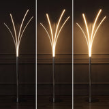 Clay 71" Modern Minimalist Metal 5-Branch Arc Dimmable Integrated LED Floor Lamp