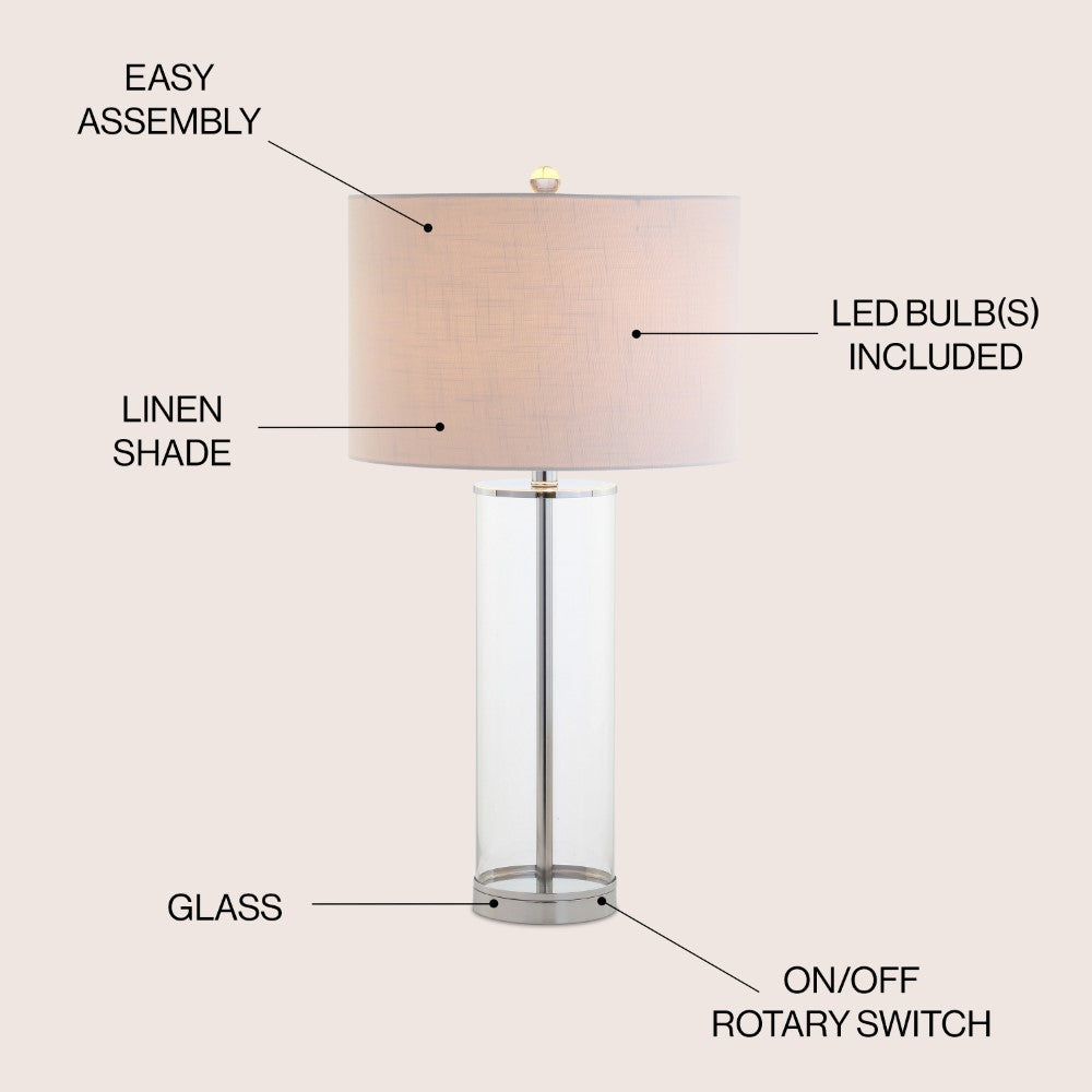 Saul 29" Glass LED Table Lamp