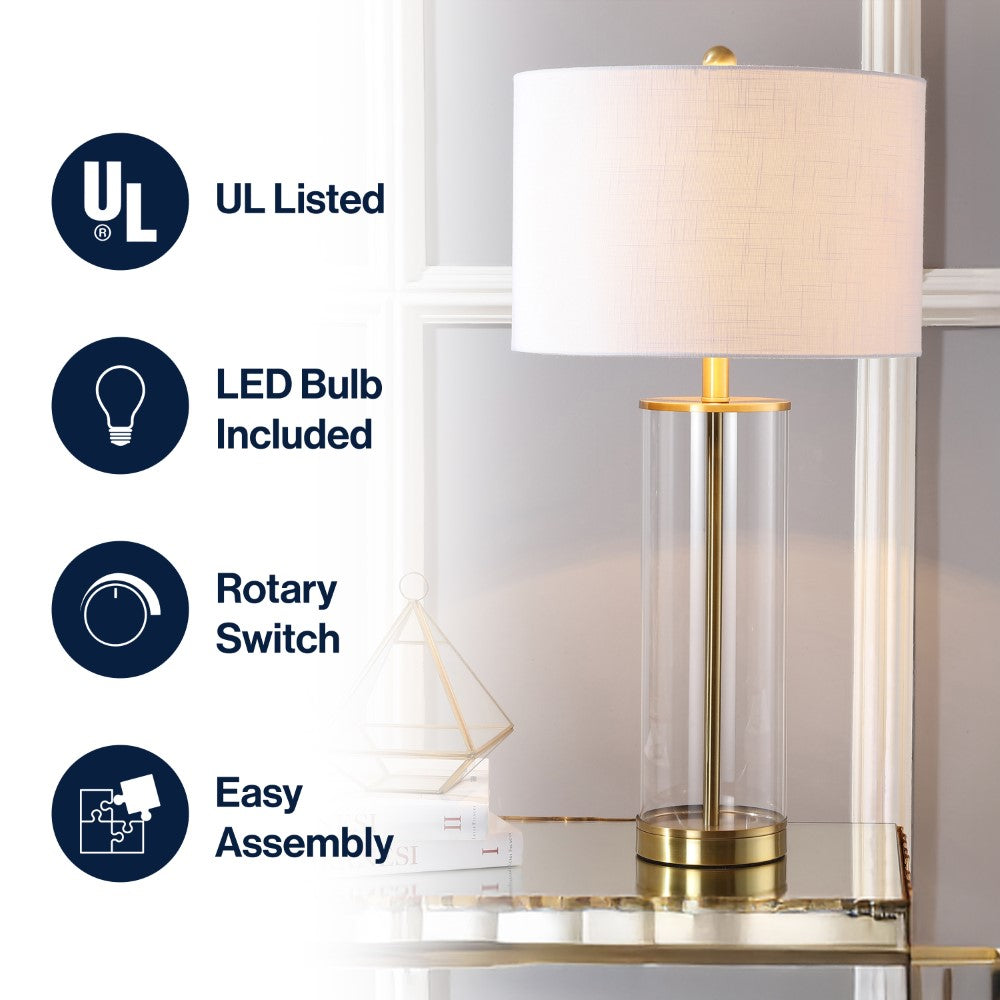 Saul 29" Glass LED Table Lamp