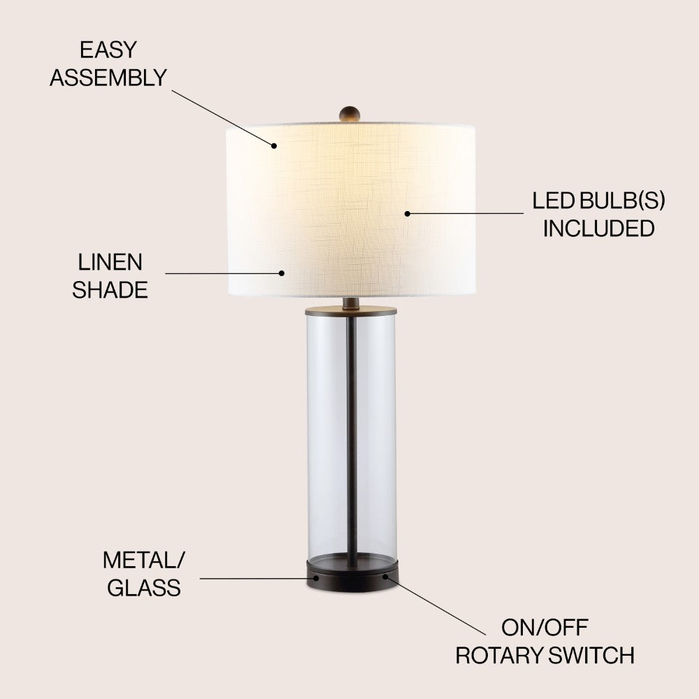 Saul 29" Glass LED Table Lamp