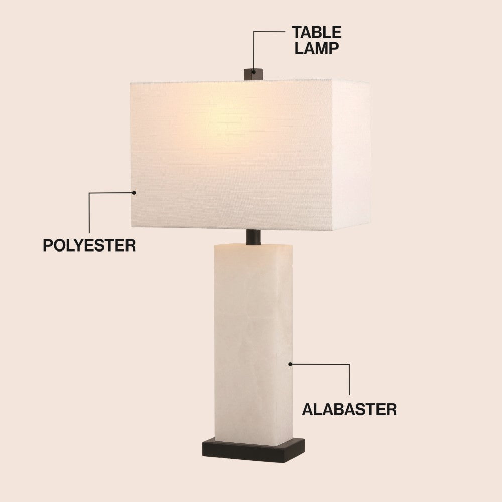 Paxton 27" Alabaster LED Table Lamp