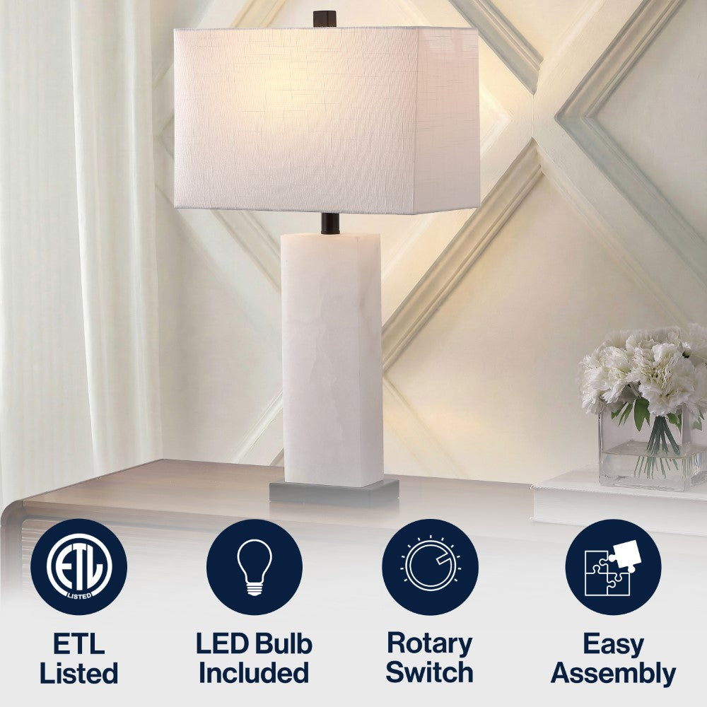 Paxton 27" Alabaster LED Table Lamp