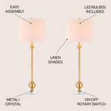 Alani 34" Metal LED Table Lamp, Set of 2