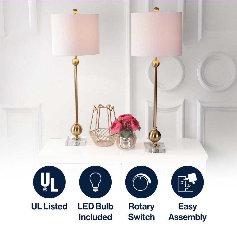 Alani 34" Metal LED Table Lamp, Set of 2