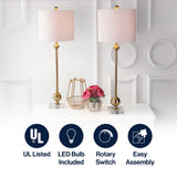 Alani 34" Metal LED Table Lamp, Set of 2