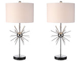 Jazmine 31.5" Metal/Marble LED Table Lamp, Set of 2