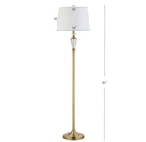 Saul 61" Crystal / Metal LED Floor Lamp