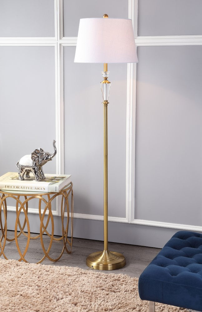 Saul 61" Crystal / Metal LED Floor Lamp