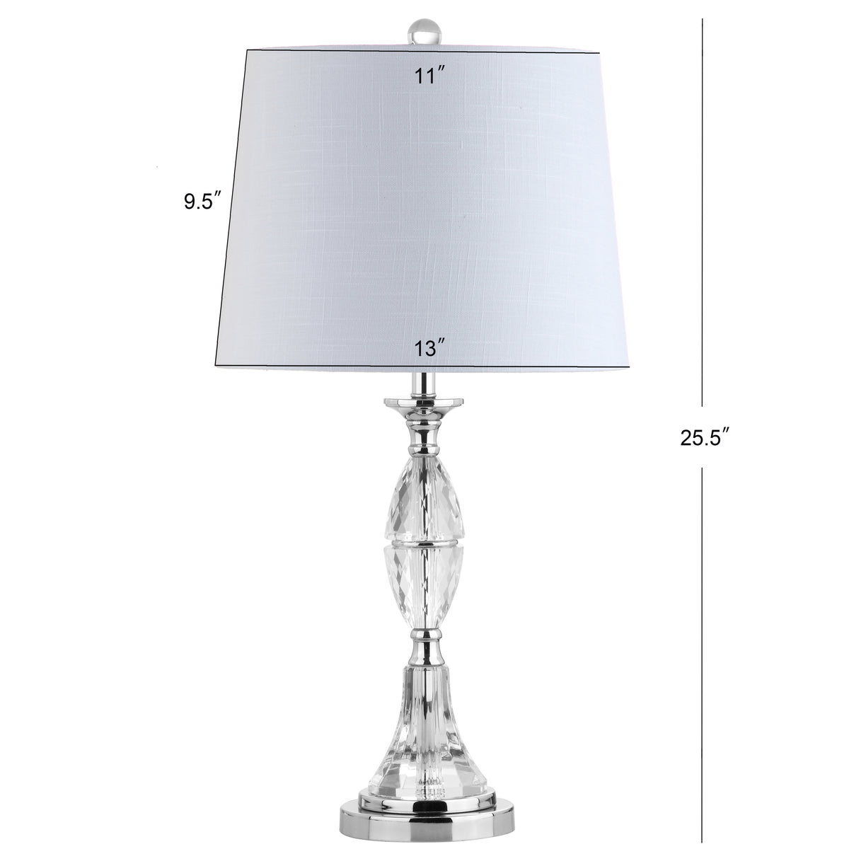 Pablo 25.5" Crystal LED Table Lamp, Set of 2