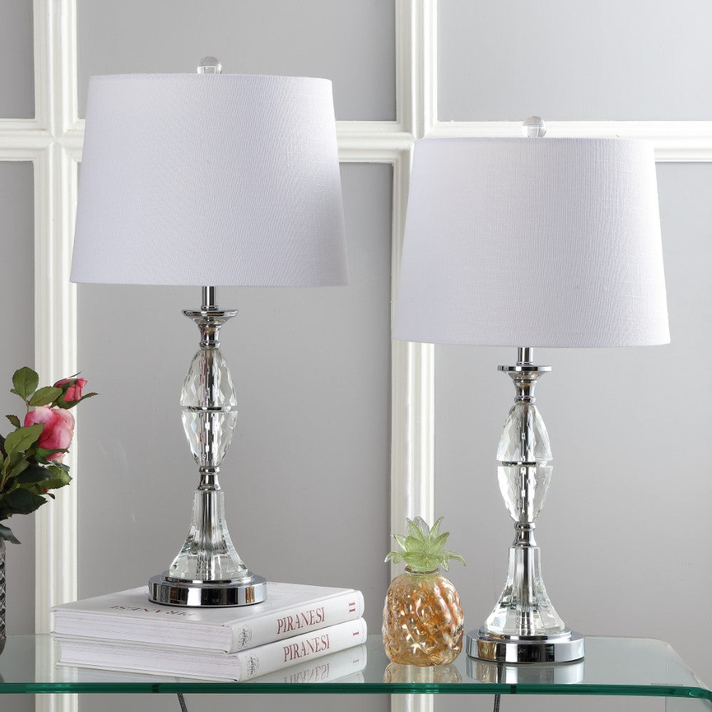 Pablo 25.5" Crystal LED Table Lamp, Set of 2
