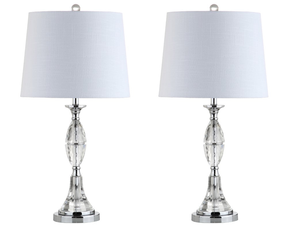 Pablo 25.5" Crystal LED Table Lamp, Set of 2