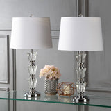 Carmelo 27" Crystal LED Table Lamp, Set of 2