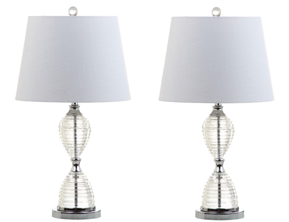 Blake 24" Crystal LED Table Lamp, Set of 2