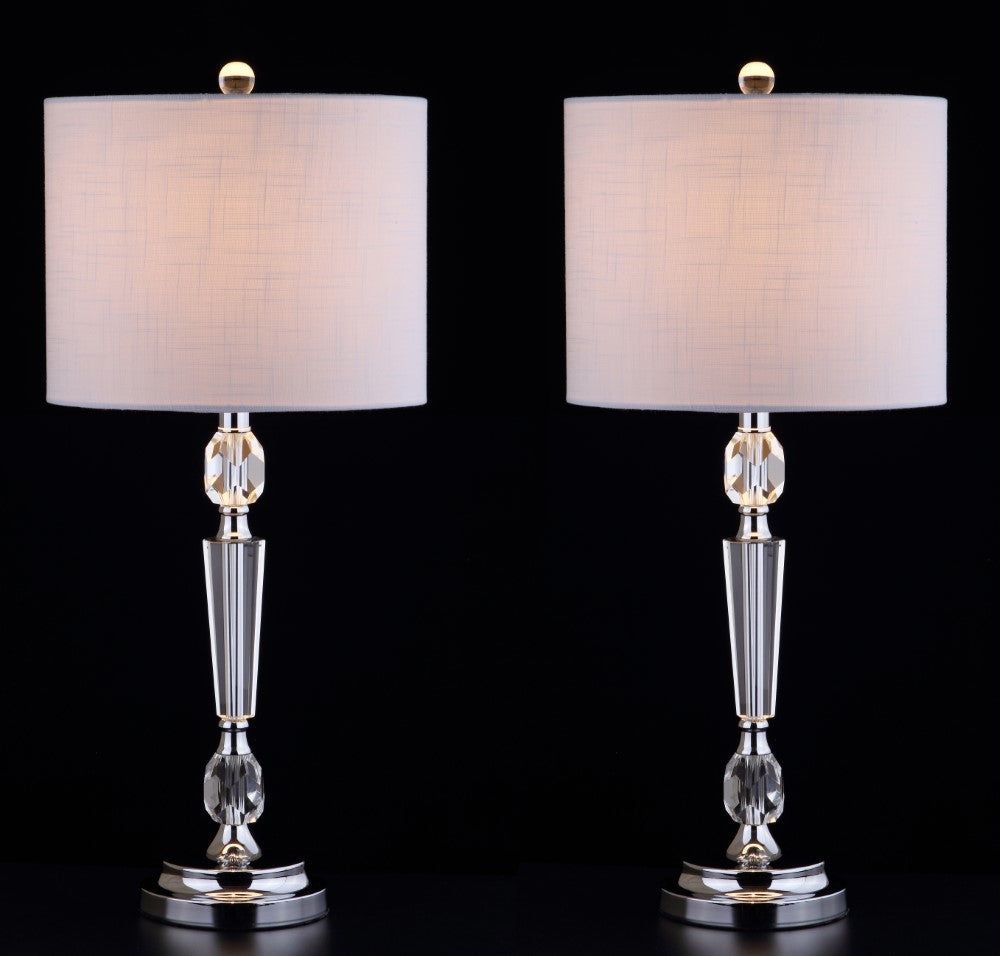 Jocelyn 27" Crystal LED Table Lamp, Set of 2