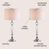 Oakley 29.5" Crystal LED Table Lamp, Set of 2