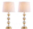 Clear/Brass Gold (Set of 2)