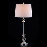 Pedro 33" Crystal/Metal LED Table Lamp, Set of 2