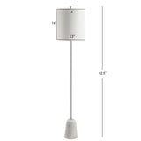 Karlie 62.5" Marble/Metal LED Floor Lamp