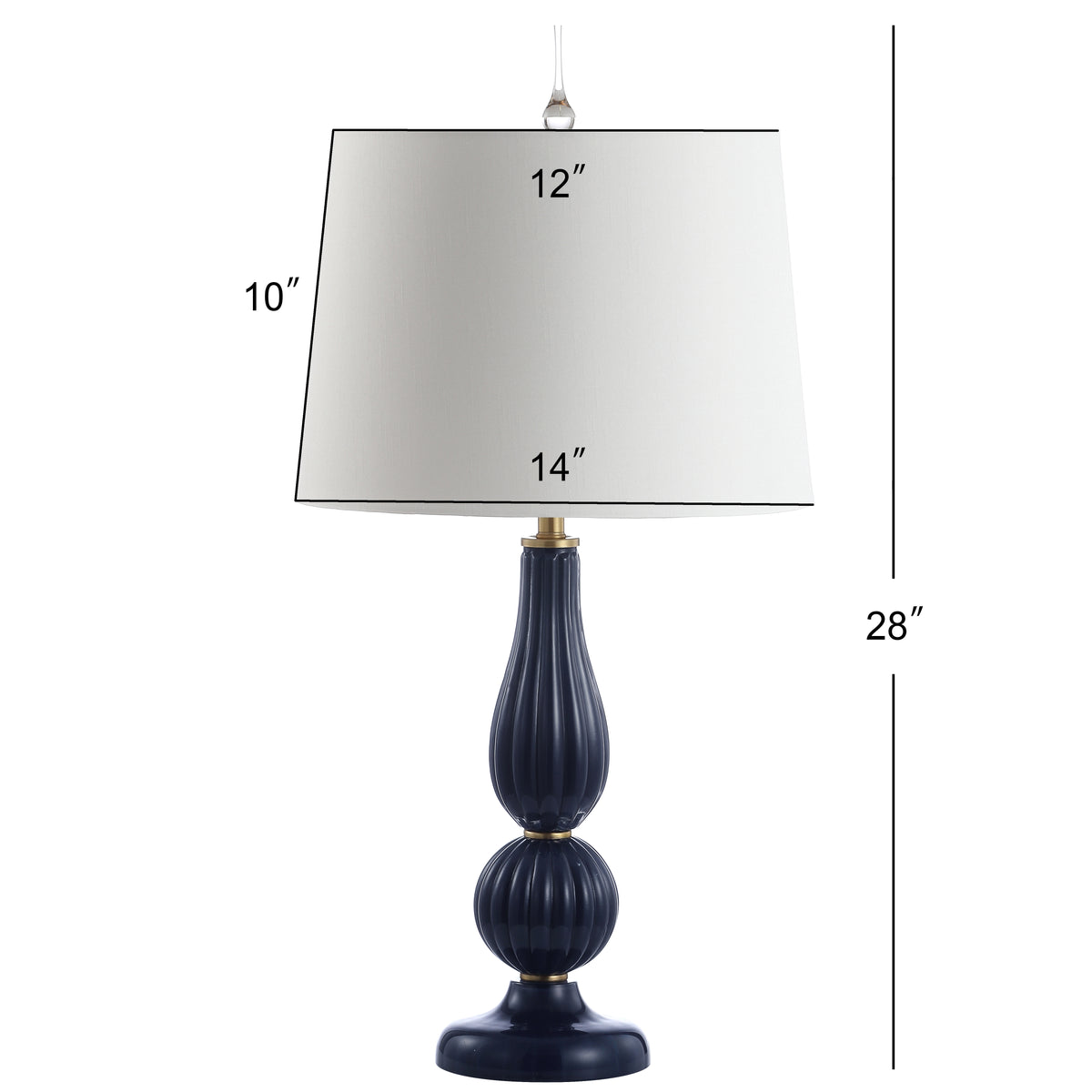 Camden 28" Glass/Metal LED Table Lamp