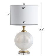 Lapu 26.5" Glass/Crystal LED Table Lamp