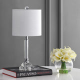 Okarito 19.5" Crystal Column/Metal LED Table Lamp Set 2
