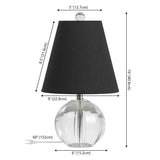 Northern 16" Crystal Ball/Metal LED Table Lamp