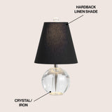 Northern 16" Crystal Ball/Metal LED Table Lamp