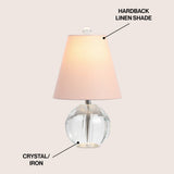 Northern 16" Crystal Ball/Metal LED Table Lamp